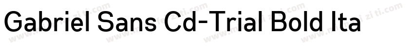 Gabriel Sans Cd-Trial Bold Italic字体转换